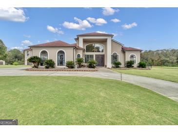 Grand two-story home with a large lawn and driveway at 506 W Mcintosh Rd, Brooks, GA 30205