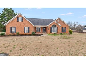 Charming single-story brick home with well-maintained lawn and inviting entrance at 234 Thorne Wood Ln, Hampton, GA 30228