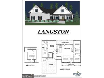Charming two-story home with a covered front porch and gabled dormers, set against a bright background at 680 Snapping Shoals Rd, Mcdonough, GA 30252