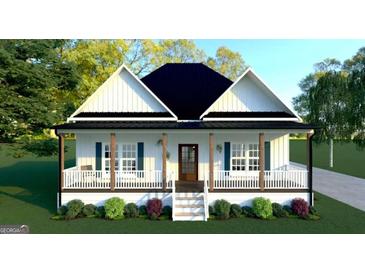 Charming home with a welcoming porch and well-maintained landscaping at 95 Rome St, Temple, GA 30179