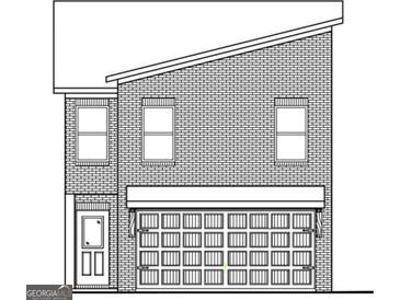 Modern home design features a two-car garage and a sleek, contemporary facade at 4838 Station Lane # 15, Union City, GA 30349