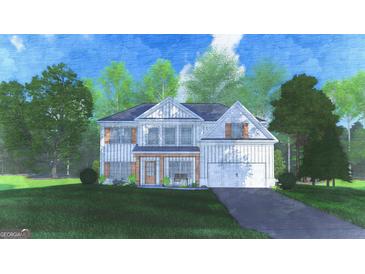 Charming two-story home with vertical siding, dark shutters, and a covered porch for relaxing at 635 Bohannon Rd # 3, Grantville, GA 30220