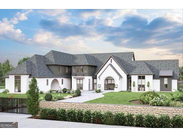 Stunning new construction features a gray roof, white paint, and an arched doorway at 0 Ebenezer Rd # 4, Fayetteville, GA 30215