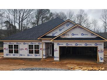 New construction home with a two-car garage and vinyl siding at 112 Scarlett Place Dr, Bowdon, GA 30108