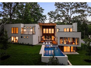 Luxury modern home with pool and landscaped yard at 3566 Cantrell Ne Rd, Atlanta, GA 30319