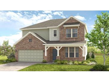 Two-story brick home with a large front porch and attached garage at 112 Sheryl Way, Loganville, GA 30052