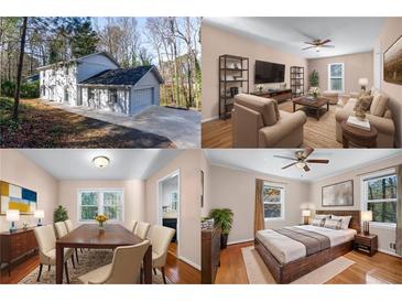 Ranch home with attached garage and driveway at 5823 Button Gwinnett Pl, Norcross, GA 30093