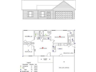 Two-bedroom, two-bath home with a two-car garage and open floor plan at 420 Florence Rd, Douglasville, GA 30134