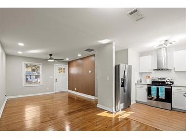 Modern kitchen with stainless steel appliances and granite countertops at 3460 Fairlane Dr, Atlanta, GA 30331