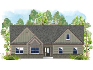 Craftsman style home with gray siding, stone accents, and a gable roof at 168 Silvercrest Dr, Acworth, GA 30101