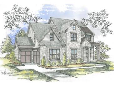 Two-story house with gray siding,attached garage, and landscaping at 340 Mont Harmony Sw Rd, Powder Springs, GA 30127