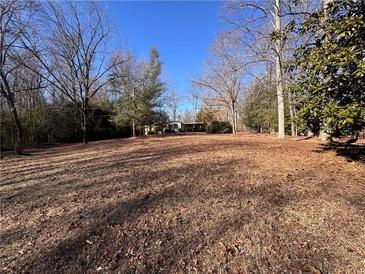 Spacious front yard with mature trees and a partially visible home at 5915 Burruss Mill Rd, Cumming, GA 30041