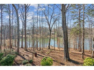 Scenic view of the lake surrounded by trees with sunlight filtering through branches at 213 Pine Crest Dr, Cumming, GA 30040