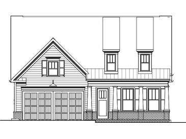 New construction home featuring a 2-car garage, stylish windows, and classic architectural details at 866 Lakemont Dr, Canton, GA 30114
