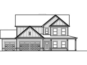 Detailed line art showcases the home's architectural features and layout at 1211 Cherry Bark Ct, Loganville, GA 30052