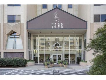 Grand entrance of Park Lane 2479 with floor to ceiling windows and modern design at 2479 Peachtree Ne Rd # 1115, Atlanta, GA 30305