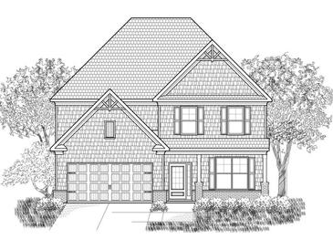 Detailed rendering of a two-story home with a prominent garage and front entrance at 3730 Near Star Ln, Cumming, GA 30028