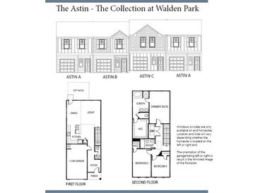 Layout of the Astin model home in The Collection at Walden Park community floor plan at 9458 Cedar Grove Ct # 330, Jonesboro, GA 30238