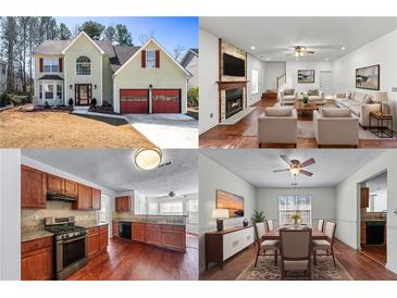 Collage showcasing the home's exterior, living room, kitchen, and dining areas at 475 Cascade Rise Sw Ct, Atlanta, GA 30331