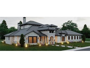 Charming new build with white brick, dark trim, lush landscaping, and stone accents at 4313 Acworth Dallas Rd Lot 2 Dr, Acworth, GA 30101
