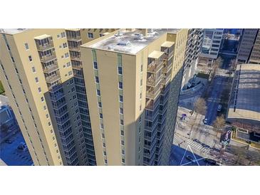 Tall apartment building featuring exterior balcony views at 300 Peachtree Ne St # 6H, Atlanta, GA 30308