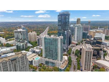 Stunning aerial view of the city skyline and luxurious high-rise residences at 3324 Peachtree Ne Rd # 2903, Atlanta, GA 30326