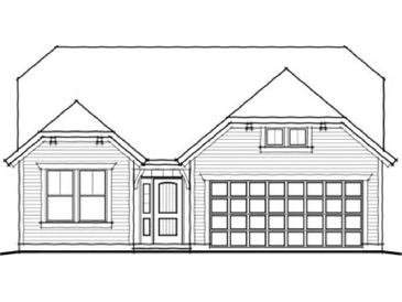 Illustration of a modern home featuring lap siding, a symmetrical design, and an attached garage at 188 Balsam Dr, Dallas, GA 30157