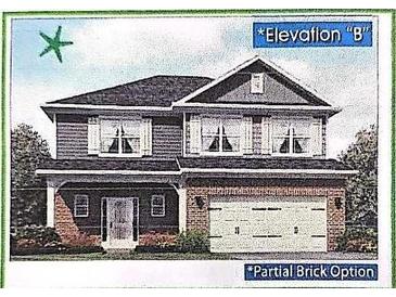 Charming two-story home featuring a partial brick option and a welcoming two-car garage at 309 Melanie Ct, Bowdon, GA 30108