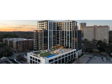 Luxury high-rise condo building with a rooftop pool and gorgeous amenities at 2425 Peachtree Ne Rd # 1705, Atlanta, GA 30305