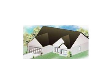 New house with white trim, brown roof, lawn, and two car garage at 939 Park Place St, Social Circle, GA 30025