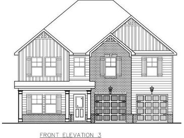 Blueprint of a two-story house with a symmetrical facade and gable roof at 740 Great Oak Pl, Villa Rica, GA 30180