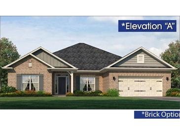 Charming brick home with a two-car garage and well-manicured lawn at 5007 Fairview Cir, Villa Rica, GA 30180