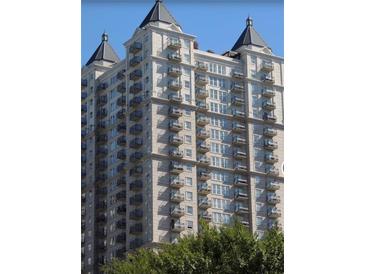 A luxury high-rise building with detailed architecture and multiple balconies at 195 14Th Ne St # 1507, Atlanta, GA 30309