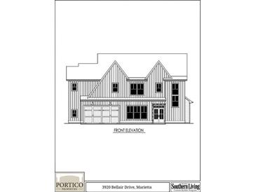 Front elevation of home featuring vertical siding and multi-pane windows at 3920 Bellair Dr, Marietta, GA 30066