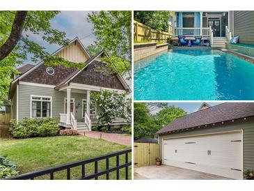 Charming home with a welcoming porch, lush landscaping, and a private pool at 655 Moreland Se Ave, Atlanta, GA 30316