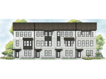 Charming new construction townhomes feature a brick facade and beautifully landscaped grounds at 102 Holt Ln, Lawrenceville, GA 30046