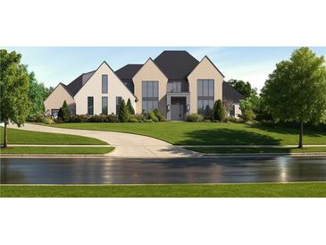 Stunning new construction home with modern design, pristine landscaping, and a welcoming walkway at 260 Mayfield Rd, Alpharetta, GA 30009