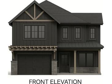 Two-story home showcasing a craftsman style, a dark color scheme, and a two-car garage with pergola at 984 Sycamore Dr, Decatur, GA 30030