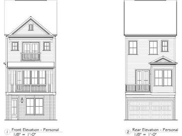 Two-story home featuring a front and rear elevation with brick and siding at 221 Village Overlook # H2, Canton, GA 30114