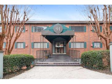 Attractive brick building with covered entrance and manicured landscaping, providing a welcoming first impression at 91 Rumson Rd, Atlanta, GA 30305