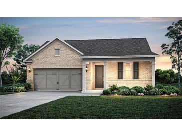Charming single-story brick home with well-manicured lawn and attached two-car garage at 244 Nesta Grove, Locust Grove, GA 30248