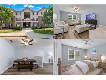 Inviting apartment building with manicured lawn, red shutters, and brick accents at 16104 Waldrop Cv, Decatur, GA 30034