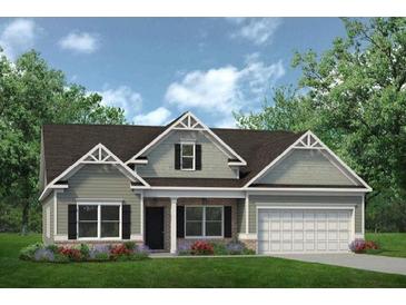 Charming single-Gathering home with manicured lawn, brick accents, and a two-car garage at 99 Silver Leaf Trce, Douglasville, GA 30134