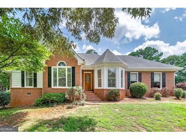 Charming brick home with a well-maintained lawn and lovely landscaping at 98 Country Acres Ct, Mcdonough, GA 30253