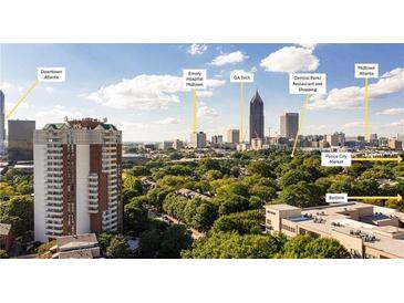 Scenic aerial view of Atlanta, GA, highlighting the building's proximity to city amenities and green spaces at 387 Ralph Mcgill Ne Blvd # K, Atlanta, GA 30312