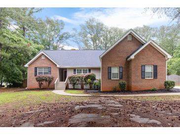 Charming brick home with well-maintained landscaping and inviting entrance at 210 Riveredge Way, Mcdonough, GA 30252