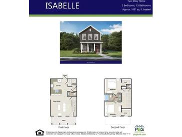 Charming two-story home with a traditional architectural style and a welcoming front porch at 150 Bartow Street, Lot #5, Fayetteville, GA 30214