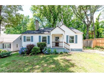 Charming single-story home with blue shutters and a well-manicured front yard at 3261 N Fulton Ave, Atlanta, GA 30354