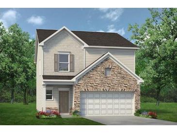 Charming two-story home featuring stone accents and a well-maintained front yard at 1225 Elowen Dr, Austell, GA 30168