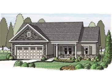 Charming single-story home with a welcoming front porch and a convenient two-car garage at 1038 Red Oak Ln, Loganville, GA 30052